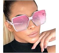 Youning Damen Herren Vintage Retro Groß Sonnenbrille Quadratische Durchsichtige Sonnenbrille Outdoor Brille UV400 Schutz Polarisierte Sonnenbrille für Unisex Gradient Lens Eyewear Sunglasses