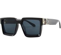 Youning Sonnenbrille Damen Herren Vintage Klassische Quadratische Brille Retro Trendy Rechteckige Sonnenbrillen Großer Rahmen UV-Schutz Sonnenbrille für Draußen Gradient Lens Eyewear Sunglasses