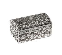 your castle Schmuckdose antik Silber Plated edel versilbert, für geliebte Schmuckstücke wie Ringe, Kettchen, Ohrringe und Armbänder, 5x8x4 cm