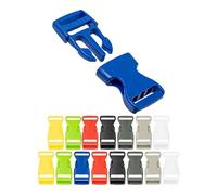 Your Day Mate Steckschnallen Farben Mix, 16 Pack mit acht Farben je zwei Mal, aus Kunststoff, Steckschließer Klickverschluss DIY Set, Ersatz Steckverschluss, Schnalle Reparatur