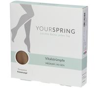 Yourspring medium transparent 140den AD 38/39 hon. 2 St Strümpfe