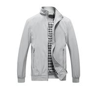 YOUTHUP Herren Jacke Leichte Freizeit Übergangsjacke Outdoor Sportjacke | Bomberjacke, Windbreaker, Regular Fit, Langarm, Reißverschluss, Stehkragen, Sommer, Herbst, Frühling