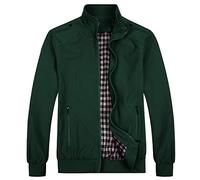 YOUTHUP Herren Jacke Regular Fit Sommer Übergangsjacke Leichtgewicht Freizeitjacke Bomber Sportjacke, Grün, XS