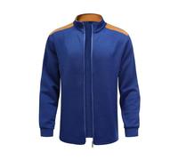 YOUTHUP Herren Strickjacke Regular Fit Leicht Trachtenjacke Zopfmuster Freizeit Herbst Hausjacke Cardigan, Blau, XL