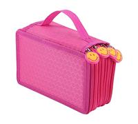 Youyijia Großformatiges Federmäppchen Satch Mäppchen groß Schlamperbox Taschenbeutelhalter Schreibwaren Schreibtisch Organizer mit Trennfach Reißverschlussfach für Kinder Erwachsene (Rosarot)