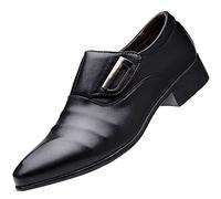 Yowablo Atmungsaktive Bequeme Business-Slip-on-Freizeit-Lederschuhe im Modestil Herren Herren Schuhe Ohne Schn黵senkel Schwarz