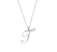 Yowablo Damen-Anhänger 26 Englisch Silber Klassischer Buchstabe Halskette Kette Schlüsselbein Initialen Zuhause DIY Ketten Set Damen