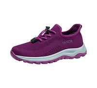 Yowablo Damen Low Top Atmungsaktive Casual Leichte Damen Sportschuhe Damen Schuhe Schwarz Rot