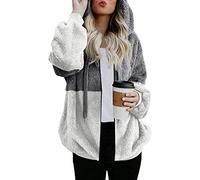 Yowablo Damen Plus Size Kapuzenmantel Sweatshirt Winter Warm Zipper Pocket Jacket Top Damen Jacken