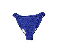 Yowablo Damen-Sommer-handgemachte gehäkelte sexy Bikini-Shorts einfarbige mit Gürtel gefütterte gestrickte Badehose Brand Shorts (S,Blau)