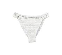 Yowablo Damen-Sommer-handgemachte gehäkelte sexy Bikini-Shorts einfarbige mit Gürtel gefütterte gestrickte Badehose Brand Shorts (L,Weiß)