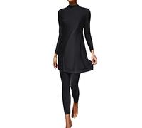 Yowablo Frauen Sommer Burkini Muslimische Bademode Weibliche Zweiteiler Badeanzug Langarm Strand Badeanzug Mit Falten Bikini Umstandsmode Damen