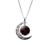 Yowablo Ggifts The of Half Signs Schmuck Mond Anh鋘ger Halskette Geburtstag Frauen Geschenke Frauen Zodiac Geburtstag Halsketten & Anh鋘ger Herren Ketten Edelstahl (e-E)