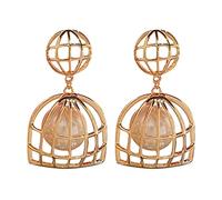 Yowablo Gold Modeschmuck übertreiben Frauen Gold Perle großen Anhänger für Ohrringe Schmuck Mädchen Ohrringe Brautjungfer