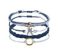 Yowablo Handgestricktes Baseball-Armband, Charm-Armband, Mädchen-Accessoires, Armbänder Für Kinder Jungs