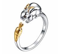 Yowablo Hasenring, weibliches Maskottchen, Geschenke für Freunde, Ringe, EIN Geschenk für Mutter und Tochter Ringelnatz Biografie