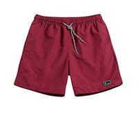 Yowablo Herren Badehose Schwimmhose,Badeshortss Dünn Schnell trocknend (XXL,Wein)
