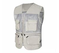 Yowablo Herren Casual Outdoor Arbeit Angeln Reisen Foto Cargo Weste Jacke mehrere Taschen Schwarz Top