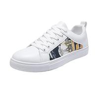 Yowablo Herren Turnschuhe Retro All Freizeitschuhe Kleine weiße Schuhe Trendige Schuhe Skateschuh Schnittschutz Schuhe Herren