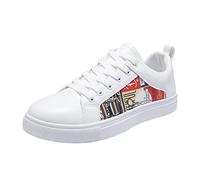 Yowablo Herren Turnschuhe Retro All Freizeitschuhe Kleine weiße Schuhe Trendige Schuhe Skateschuh Schnittschutz Schuhe Herren