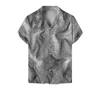 Yowablo Lässiges Hawaii-Hemd mit normaler Passform kurzen Ärmeln für Herren Hemd Herren Winter