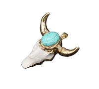 Yowablo Naturstein Anhänger Charms Kristallstein Anhänger Kuhknochen Edelstein Quarz Charms für Armband Halskette Schmuckherstellung Broschen Display