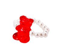 Yowablo Pearl Wind Macaron Cold Ring Netter Bärenfinger heiß verkaufte Ringharzringe Ringe Essbar