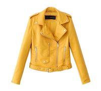 Yowablo Pullover Damen Parka Regenmantel Winterparka Outwear Coat Winddichte Überzieher Softshelljacke Übergangjacke Weste Steppweste Outdoor Weste Hooded Weste (S,Gelb)