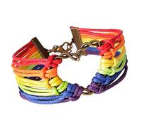 Yowablo Rainbow Flag Pride LGBT B raided Armband Gay Love Bracelets Flache Perlen Für Armbänder