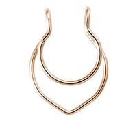 Yowablo Schmuck V-Form Ringe Gefälschter Kreis Piercing Clip Männer Auf Nase Gefälschte Nase Hoops Nase Schmuck Ringe Nase Für Frauen Nasenschmuck Nasenstecker Aus Kunststoff