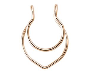 Yowablo Schmuck V-Form Ringe Gefälschter Kreis Piercing Clip Männer Auf Nase Gefälschte Nase Hoops Nase Schmuck Ringe Nase Für Frauen Nasenschmuck Nasenstecker Aus Kunststoff