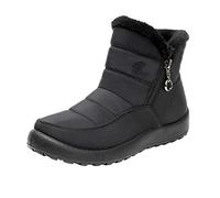 Yowablo Schneeschuhe Frauen Winter Plus Samt Warme Baumwollschuhe Soft Bottom Cloth Cotton (43,Schwarz)