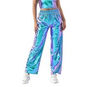 Yowablo Schrittlänge Jogger Wasit Chaps High sexy Lange elastische Omen Schnalle Hosen Damen Hose Mit Gummizug Und Seiten Tasche