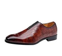 Yowablo Schuhe im klassischen Stil für Herren zum Hineinschlüpfen aus PU-Leder mit niedriger Gummisohle und Blockabsatz Herren Schuhe Herbst Bunte