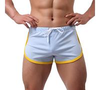 Yowablo Shorts Herren-Sommersportshorts Schnell trocknende, lässige Flatpants aus Spitze (M,Himmelblau)
