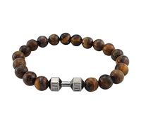 Yowablo Vulkangestein Perlen Metall Hantel Vielseitige Perlen Armband Schmuck Armbänder Damen Mit Steinen