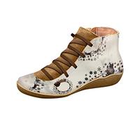 Yowablo Winterschuhe Damen Winterstiefel Damen Schneestiefel Damen Winterboots Damen Stiefeletten Damen Mit Absatz Chelsea Boots Damen (35 EU,13- Gelb)