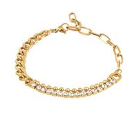 Yowivon Vergoldete Armbänder für Frauen, Zierliche Verstellbare Bolo Armbänder, Tennis Perlenarmband, Anlauffreier vergoldeter Modeschmuck, Geschenke für Sie