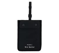 YOYI YOYI RFID Undercover BH-Geldbörse, Reisetasche, Geheimtasche - Kreditkarten & Geld & Wertsachen mit verstellbarem, elastischem Band, geeignet für alle BH-Größen, Schwarz, L-5.5'' x 4'',