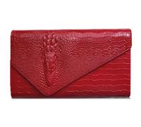 YPBEW Geldbörse aus PU Leder mit Alligatormuster für Damen, handliche Handtasche, Umhängetasche, Abendtasche, Schultertasche mit Kette, modische Handtasche aus PU Leder
