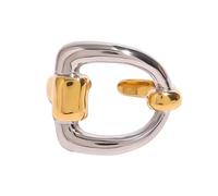 YPBEW Glänzender Glanz, Edelstahl, Gold, Silber, Buchstabe D, geometrische Öffnungsringe für Damen, Finger Accessoire, Modeschmuck, modische Statement Ringe