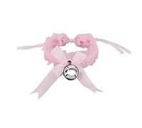 YPBEW Halskette mit Schleife, Spitze, Glöckchen, mit Gummiband, Rüschenband für Damen und Mädchen, verstellbar, Gothic Halsband, Glöckchen, Halsband, Halskette, Schleife, Katze, für Damen