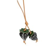YPBEW Kunstvoller Leder Erdbeer Schlüsselanhänger, aus hochwertigem Rindsleder, Taschen Hängeornament für Schlüssel, Taschen, Rucksäcke, individueller Schlüsselanhänger