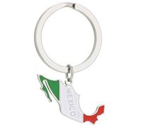 YPBEW Mexiko Grenzlinie Karte Flagge Schlüsselanhänger Edelstahl Charm Anhänger Schlüsselanhänger Erinnerungen Schmuck Unterstützung Mexiko Geschenk Edelstahl Schlüsselanhänger Jubiläumsgeschenk