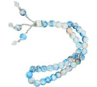YPBEW Modernes Gebetsperlen Armband, 33 Glasharzperlen, spirituelles Modeaccessoire, bequemes Armband für Männer und Frauen, Glasperlen Armband