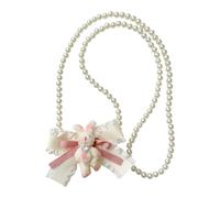 YPBEW Nachahmung Perlen Perlen Telefon Strap Zurück Clip Crossbody Kette Clip Handys Anti rutsch Hängenden Seil Lanyard Multifunktionale Verwendung crossbody Kette
