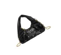 YPBEW Nietenbesetzte PU Umhängetasche mit Kettenriemen, leichte Schultertasche für Damen, für den täglichen Gebrauch, stilvolle Knödeltaschen