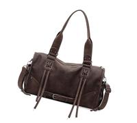 YPBEW Umhängetasche aus PU Leder für Damen, Unterarmtaschen, Schultertasche mit dekorativem Riemen für Arbeit und Alltag, modische Handtasche