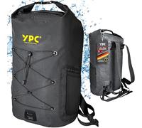 YPC Wayfarer Outdoor Rucksack - Wanderrucksack mit RollTop, Trekkingrucksack, wasserdichter Fahrrad-Rucksack, Camping Rucksack mit Schultergurten &Tragegriff, XL, schwarz - 25 Liter