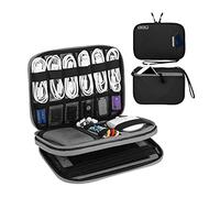 YPREWY Elektronik wasserdichte Reiseaufbewahrung, tragbare Polyester-Tasche für Datenleitungen, Kabel und Strom, Schwarz , M, Taschen-Organizer